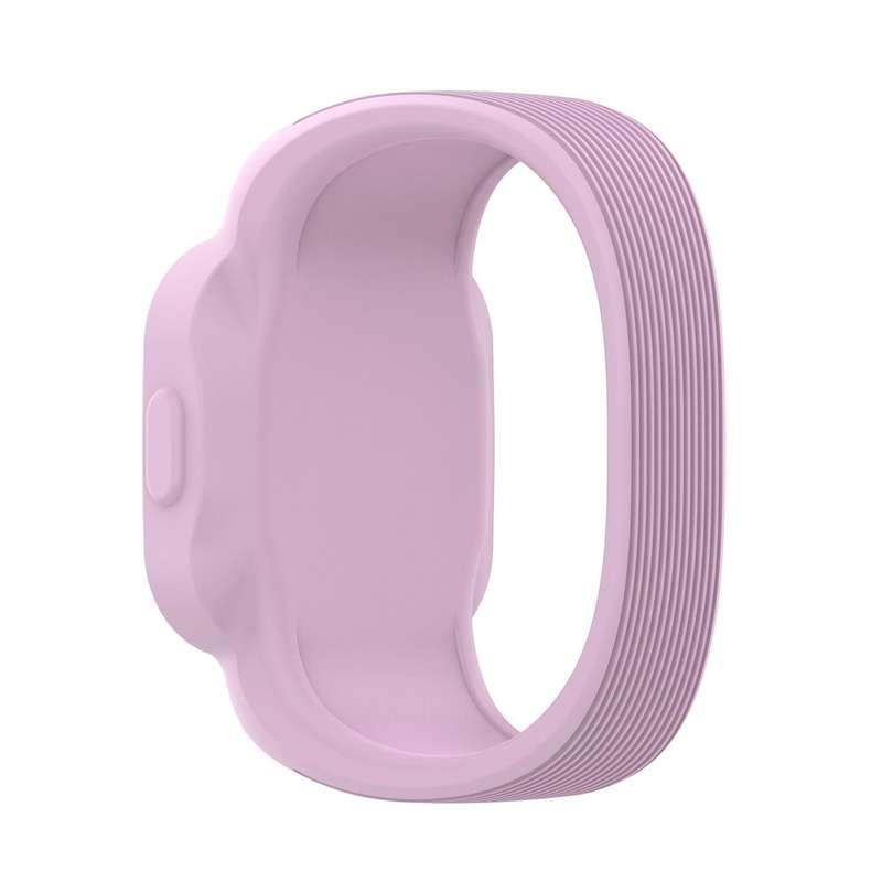 For Garmin Vivofit JR3 No Buckle Silicone Pure Color Watch Band, Size:S(Light Purple)