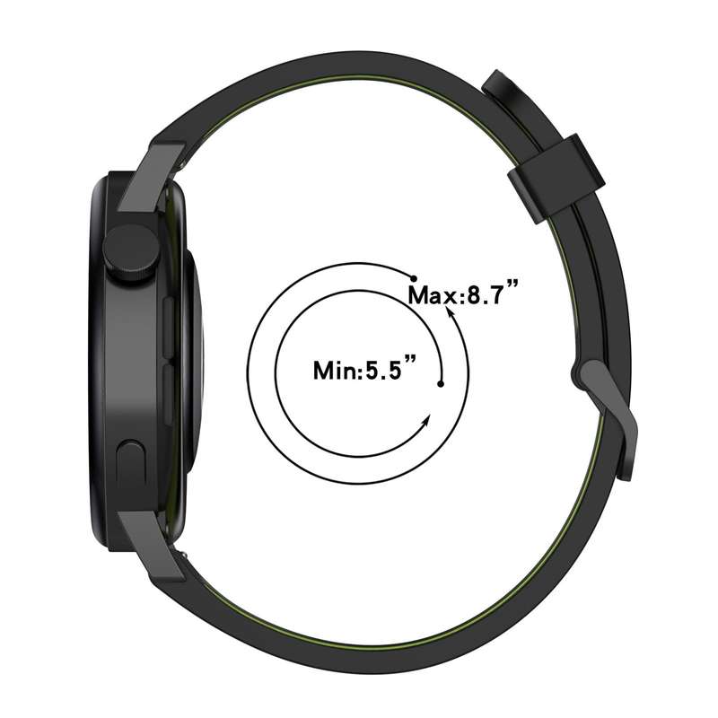 For Garmin Forerunner 245 20mm Vertical Pattern Two-Color Silicone Watch Band(White+Black)