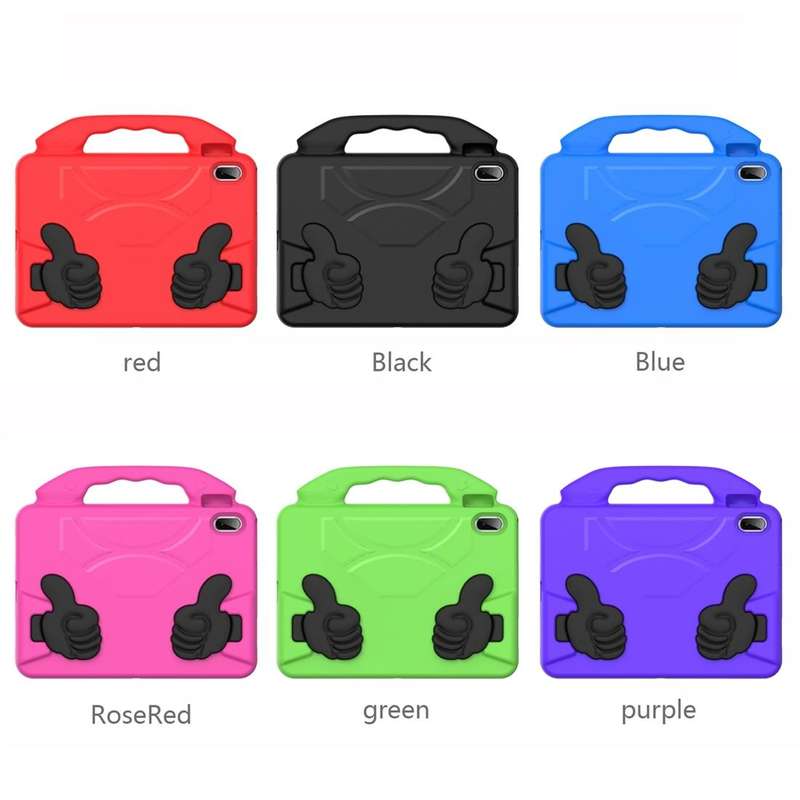 For iPad 10th Gen 10.9 2022 Children EVA Shockproof Tablet Case with Thumb Bracket(Blue)