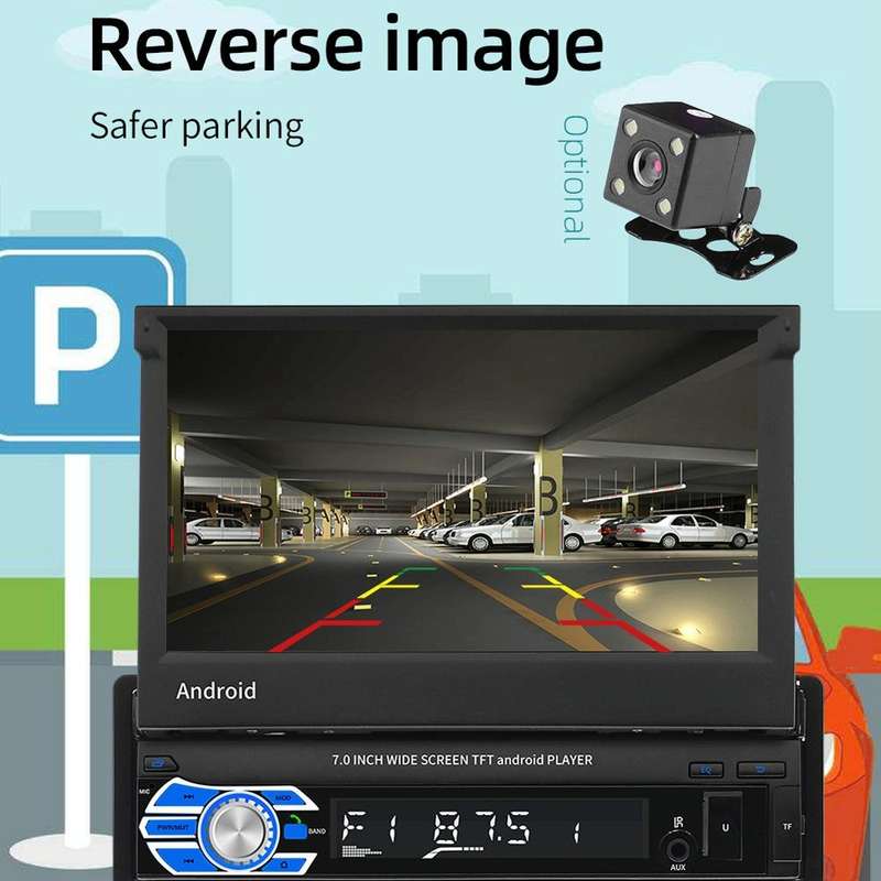 HD 7 inch Single Din Car Android Player GPS Navigation Bluetooth Touch Stereo Radio, Support Mirr...