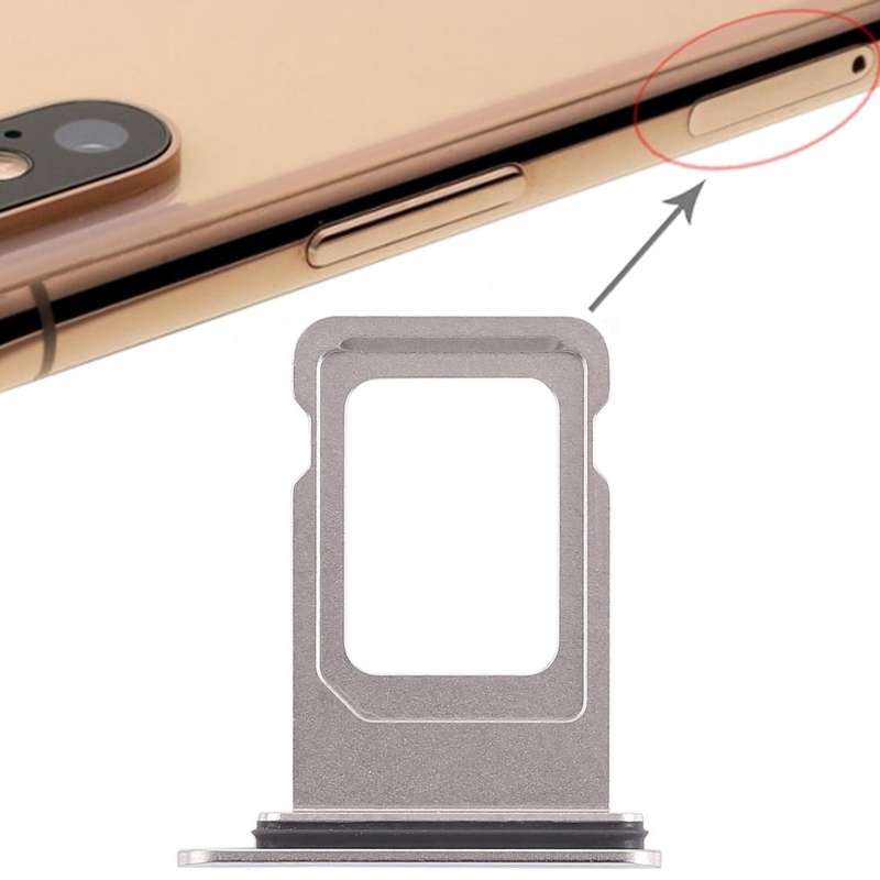 Double SIM Card Tray for iPhone XS Max (Double SIM Card)(White)