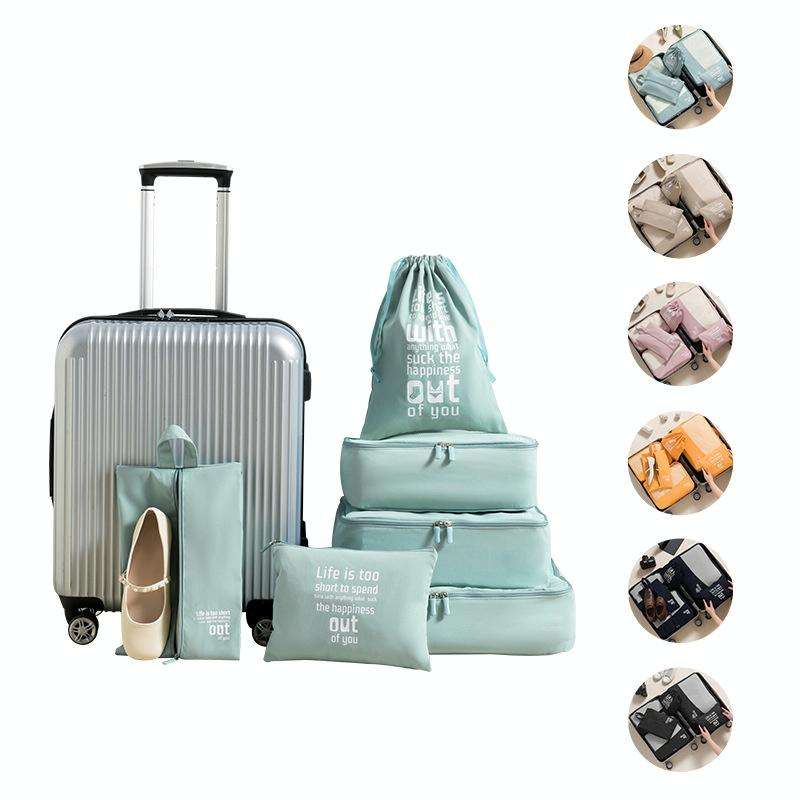 RH2203 6 In 1 Travel Portable Storage Bag Set Without Suitcase(Pink)