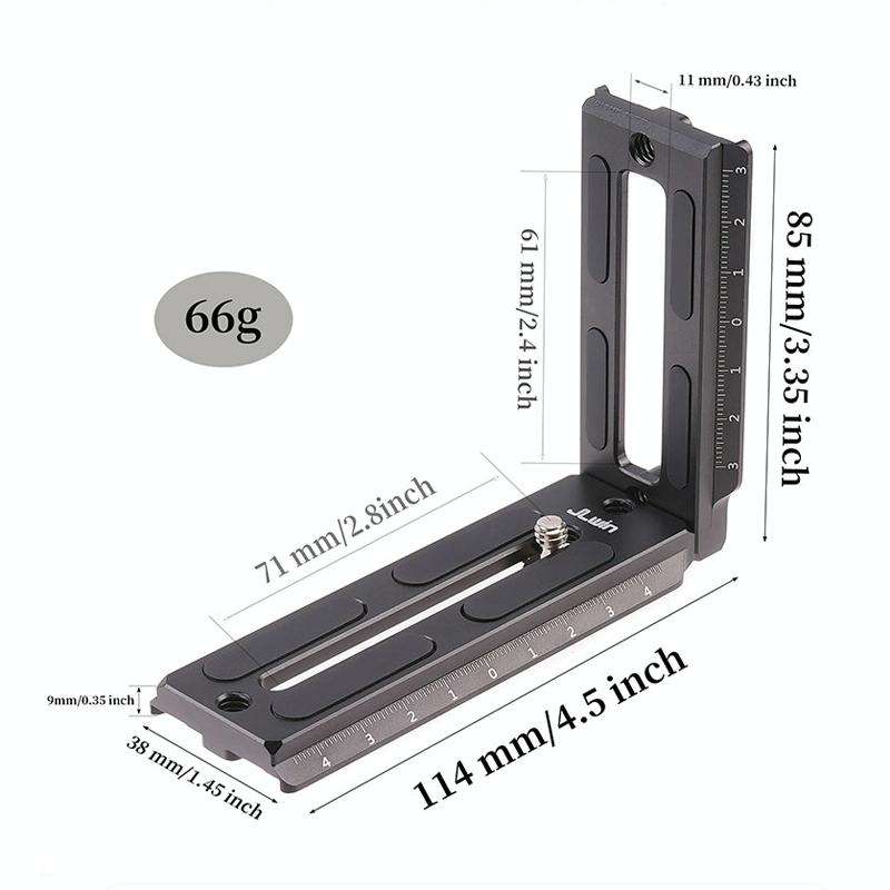 JLWIN Quick Release Plate L Bracket Plate for DJI Ronin RS2 RSC2 RS3 Gimbal Stabiliser