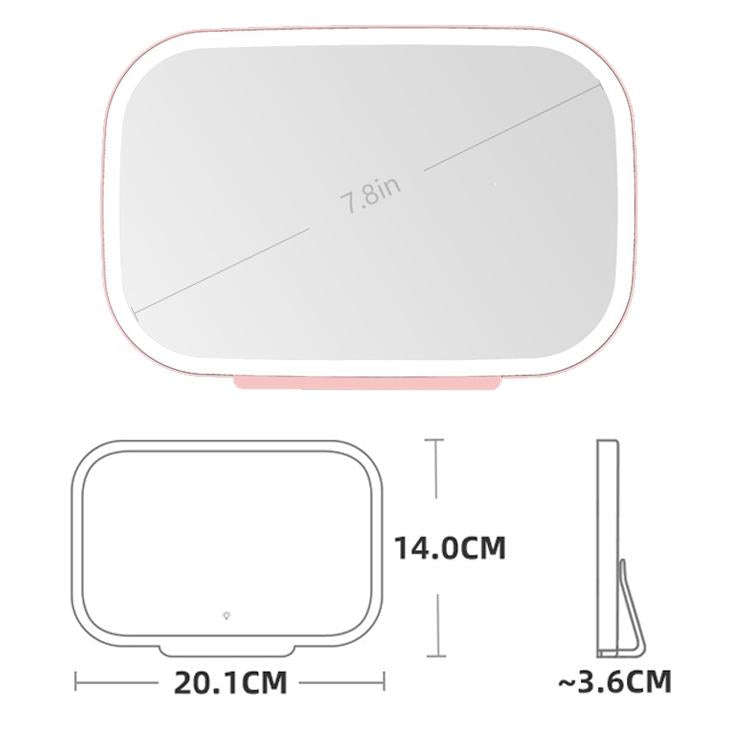 Car Sun Visor Makeup Mirror With LED Light(Pink)