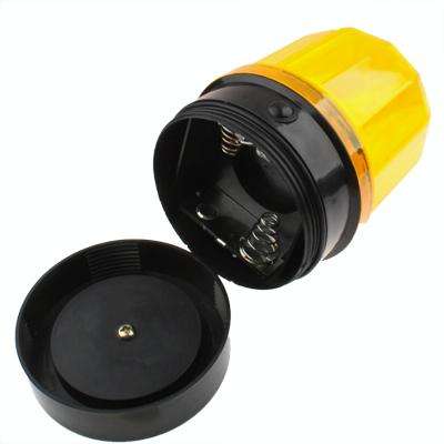 6-LED Flash Strobe Warning Light for Auto Car with Strong Magnetic Base (Yellow + Black)