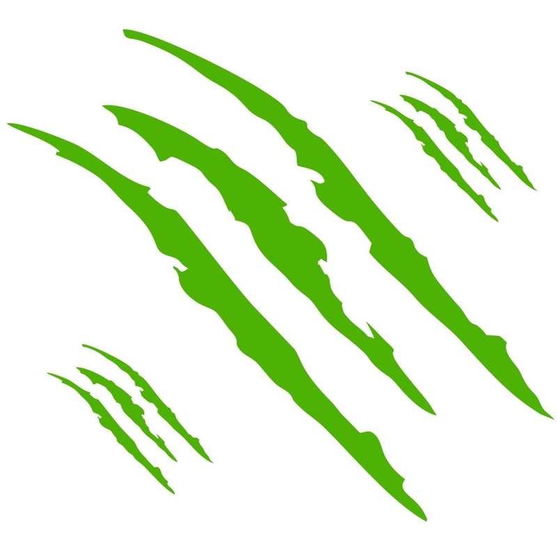 D-865 Claw Scratches Pattern Car Modified Decorative Sticker(Green)