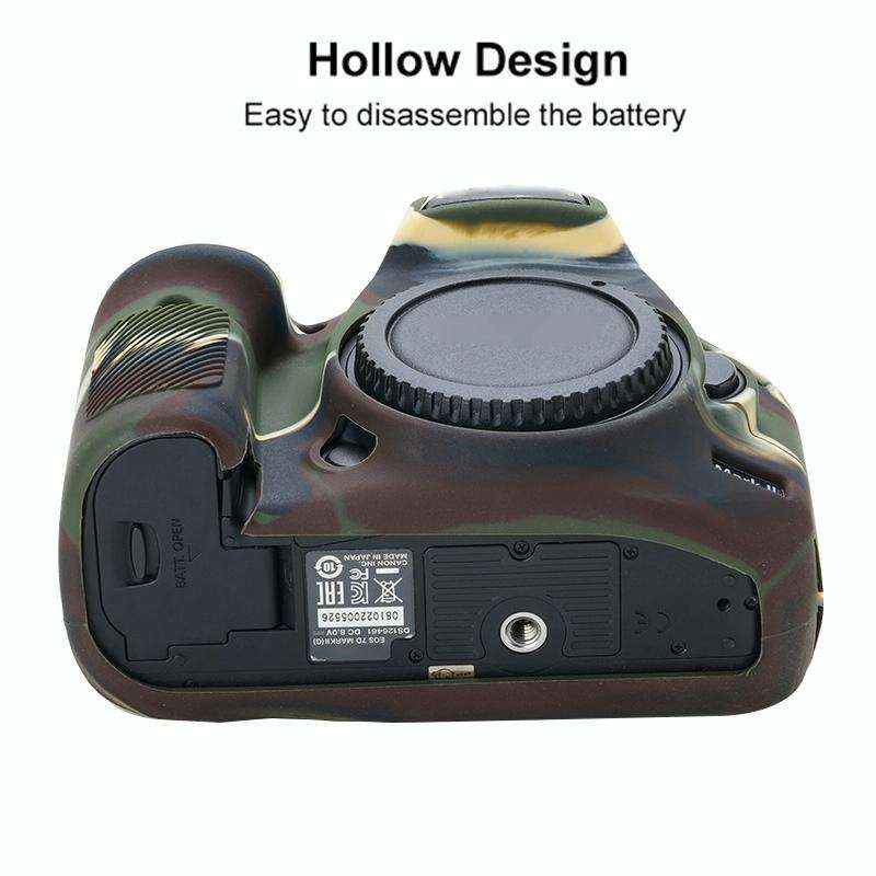 For Canon EOS 7D Mark II Soft Silicone Protective Case (Camouflage)