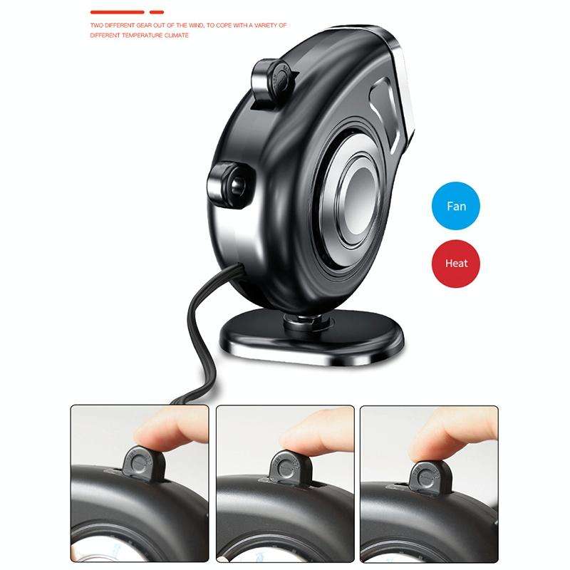 Portable Car Dashboard Electric Heater Winter Defroster, Voltage:24V(Black)
