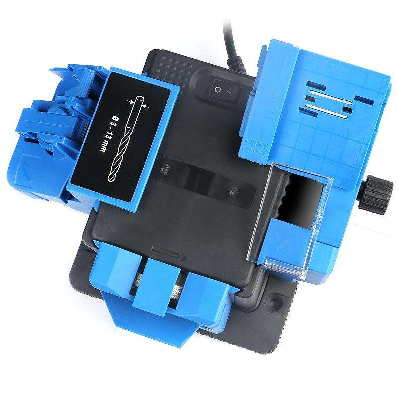 Electric Household Knife Sharpener Scissors Fruit Knife Drill Bit Sharpener(Blue EU Plug)
