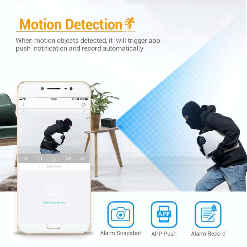 G17 2.0 Million Pixels HD 1080P Smart WiFi IP Camera, Support Night Vision & Two Way Audio & Moti...