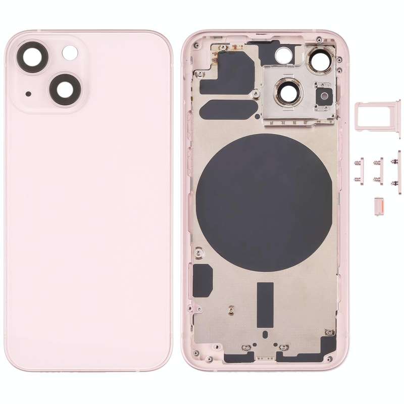 Back Housing Cover with SIM Card Tray & Side  Keys & Camera Lens for iPhone 13 Mini(Gold)