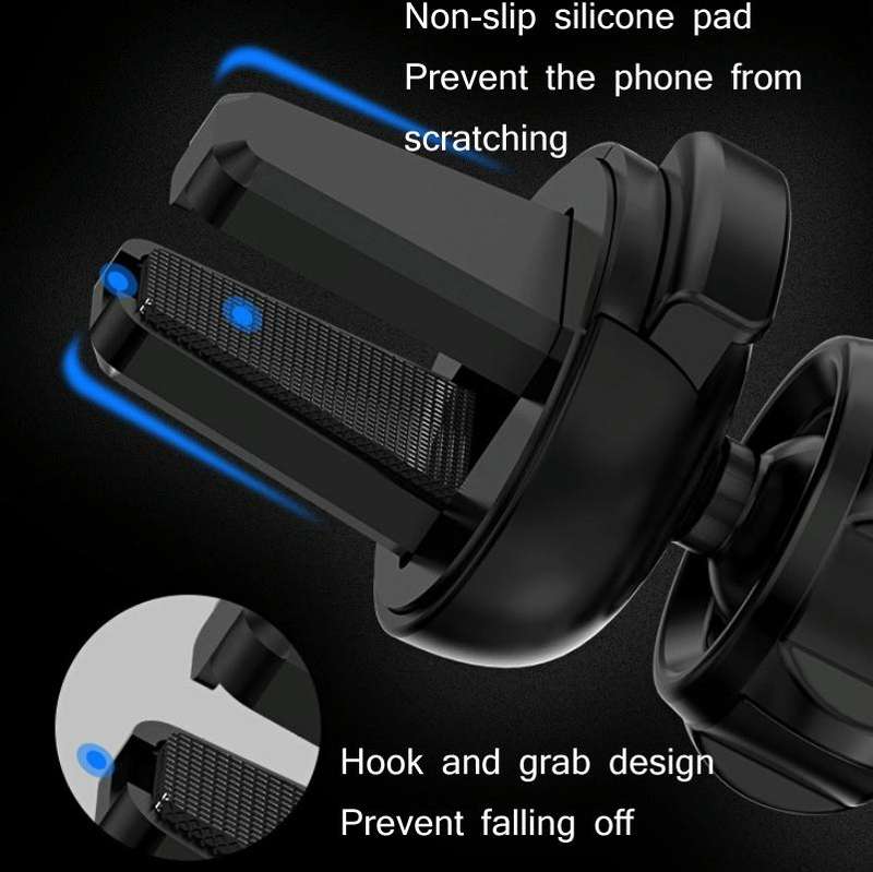 Multifunctional Mobile Phone Holder With Car Air Outlet Car Navigation Support Frame(Dark Gray)