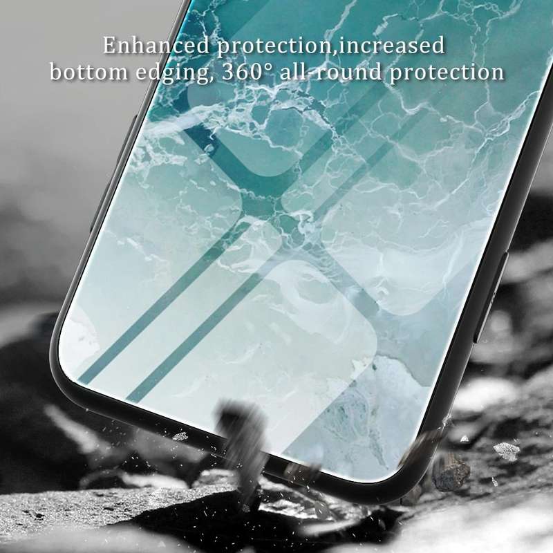 For Samsung Galaxy A53 Marble Pattern Glass Protective Phone Case(Pink)