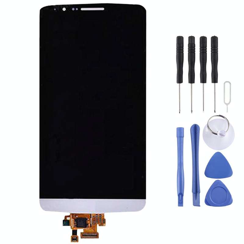 Original LCD Screen and Digitizer Full Assembly for LG G3 / D850 / D851 / D855(White)