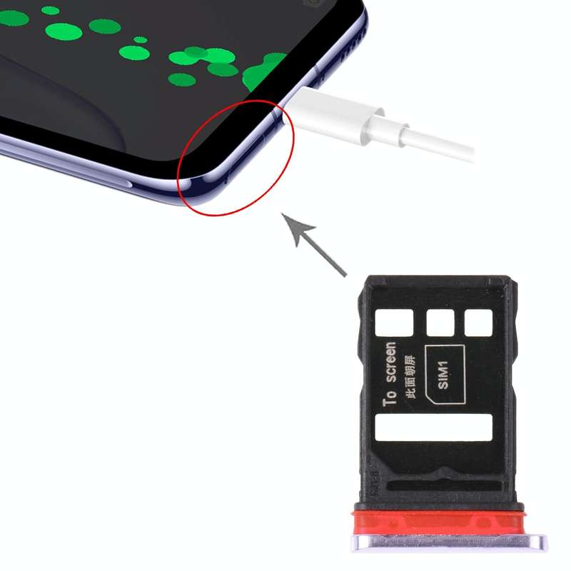 SIM Card Tray + SIM Card Tray for Huawei Nova 7 5G (Silver)