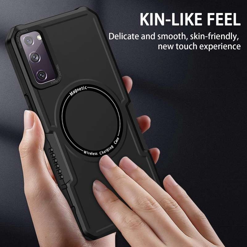 For Samsung Galaxy S20 FE MagSafe Shockproof Armor Phone Case(Black)