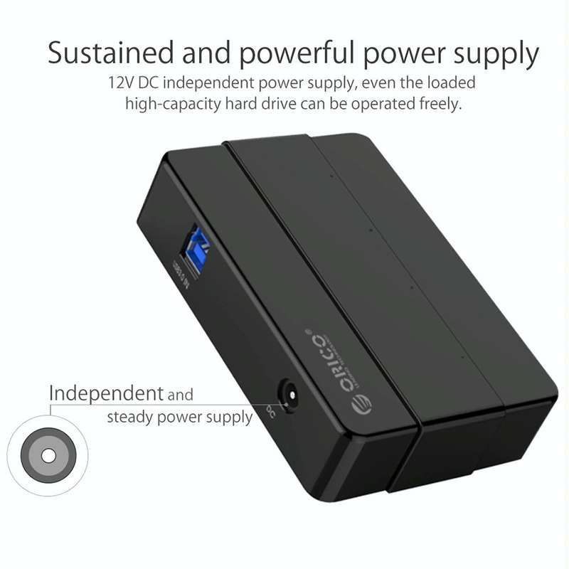 ORICO H4928-U3 ABS High Speed 4 Ports USB 3.0 HUB with 12V Power Adapter for Smartphones / Tablet...