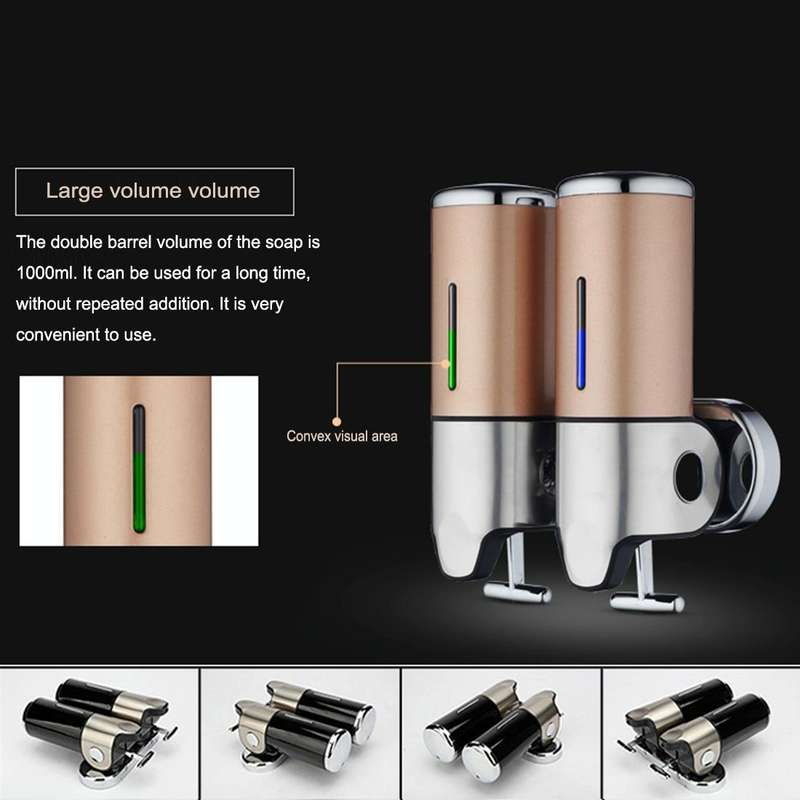 Triple Hotel Shower Manual Dispenser Wall Mounted Washing Liquid Shampoo Soap Bottle, Capacity: 1...