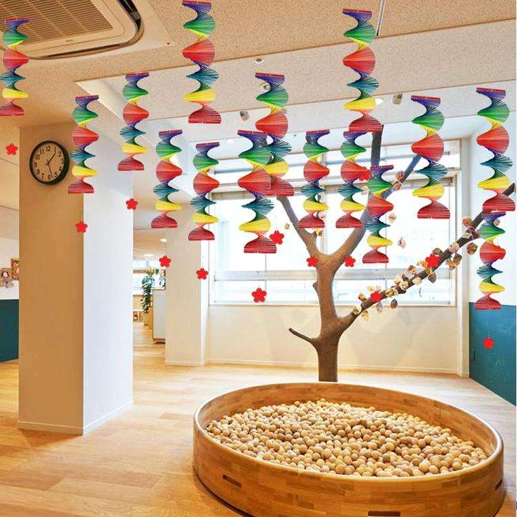 Classroom Wall Hanging Curtain Color Rotation Wind Turn, Size: 90x12cm