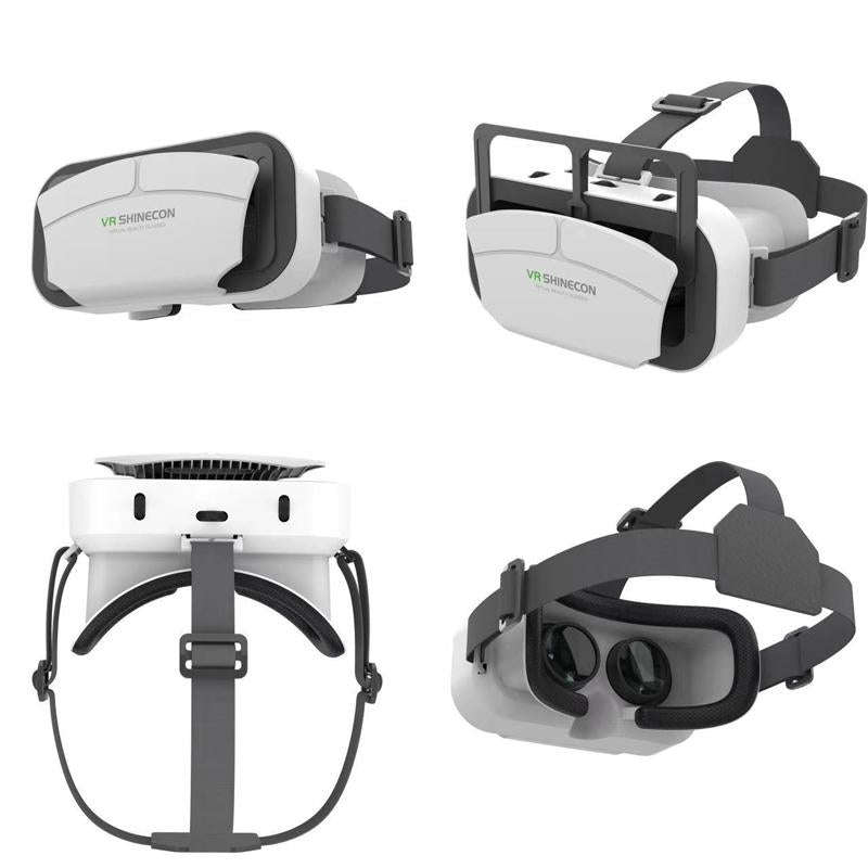 VRSHINECON G12 VR Glasses 3D Movie All In One Game Machine Immersive Virtual Reality Glasses(White)