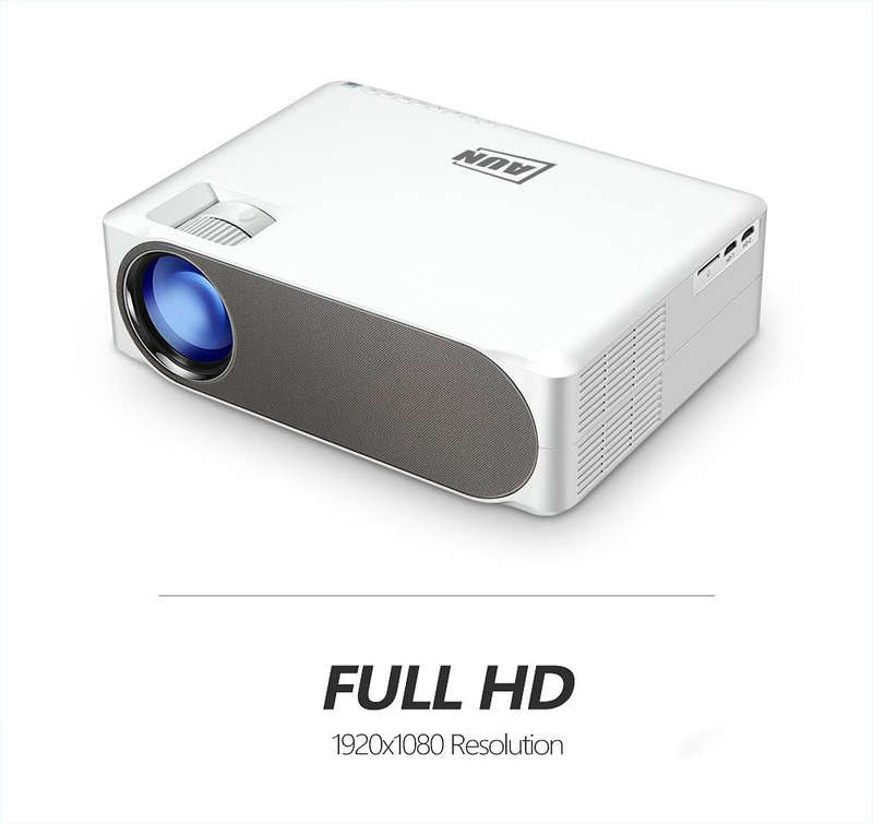 AUN AKEY6 5.8 inch 5500 Lumens 1920x1080P Portable HD LED Projector with Remote Control, Support ...
