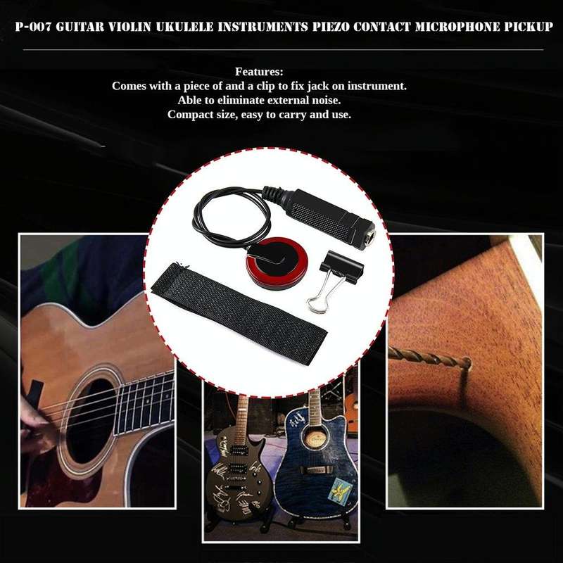 For Wooden Guitar Pasteable Multifunctional Sound Pickup