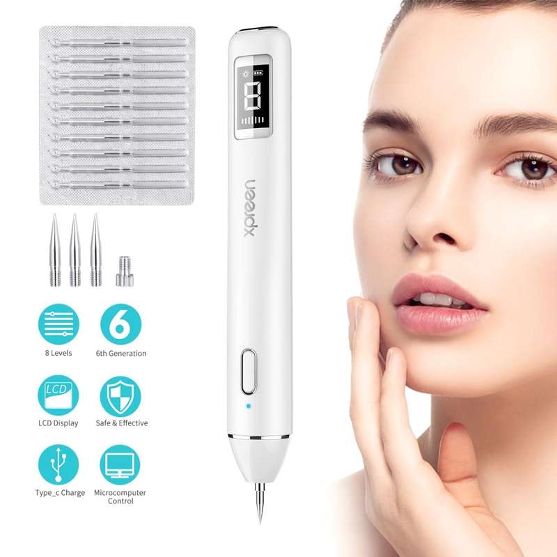 Xpreen XPRE061 Professional Dark Spot Remover Freckle Tattoo Chargeable Wart Mole Remover, with L...