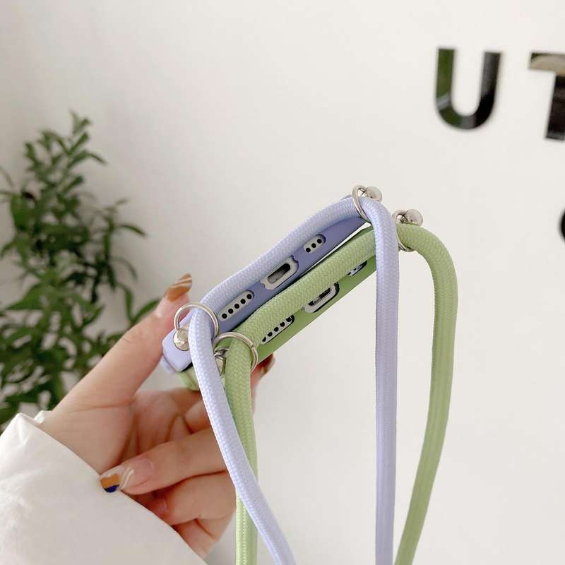 For iPhone 12 mini Sliding Camera Cover Design TPU Protective Case With Card Slot & Neck Lanyard(...
