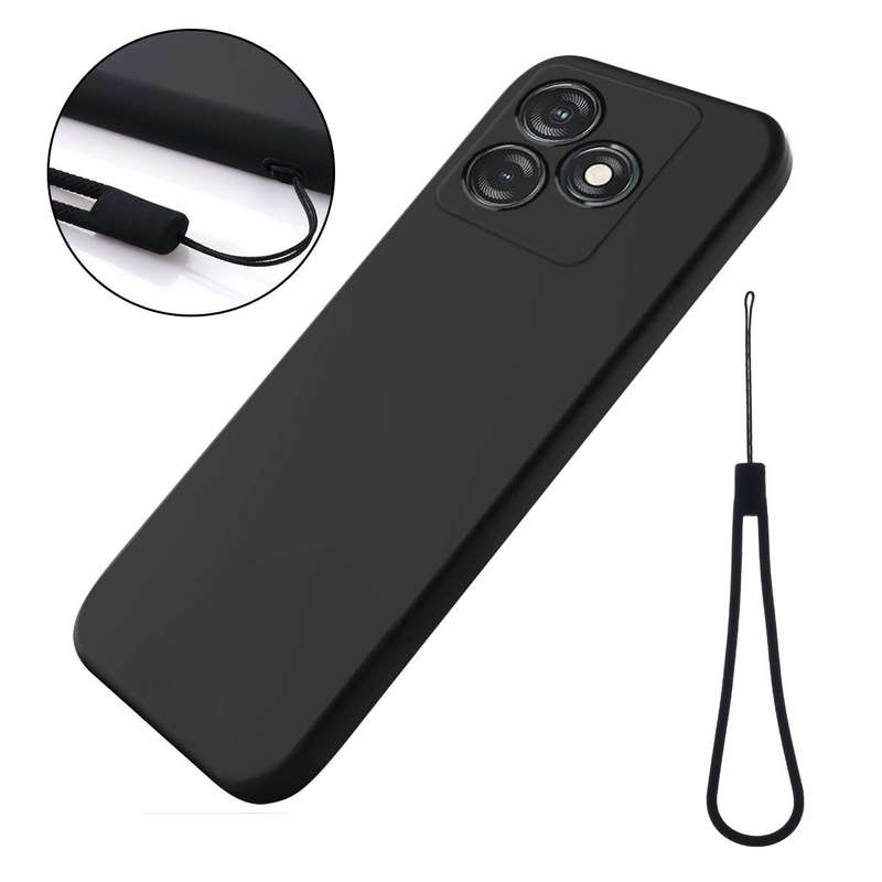 For Tecno Spark 10 4G / 10C 4G Pure Color Liquid Silicone Shockproof Phone Case(Black)