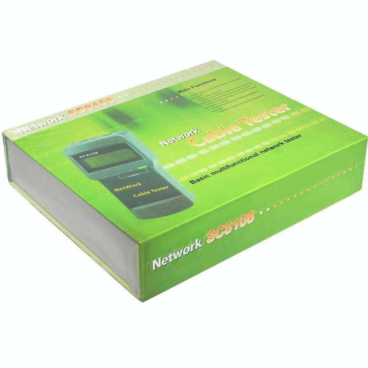 Portable Wireless Network cable Tester SC8108 LCD Digital PC Data Network CAT5 RJ45 LAN Phone Cab...
