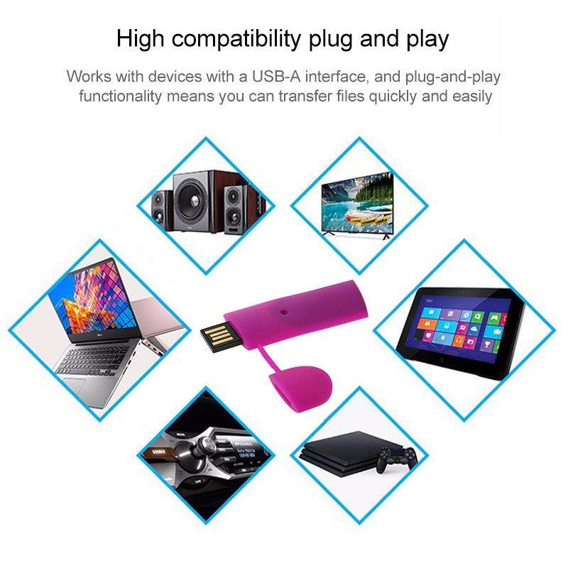 Silicone Bracelet USB Flash Disk with 32GB Memory(Purple)