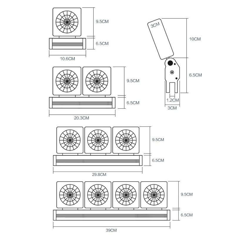 Fish Tank Cooling Fan Cooling Silent Aquarium Fan, Specification: 2 Head EU Plug