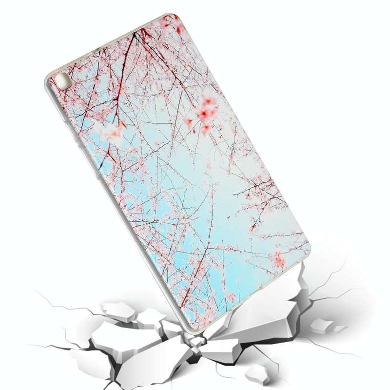 For Samsung Galaxy Tab A 8.0 2019 Painted TPU Tablet Case(Cherry Blossoms)