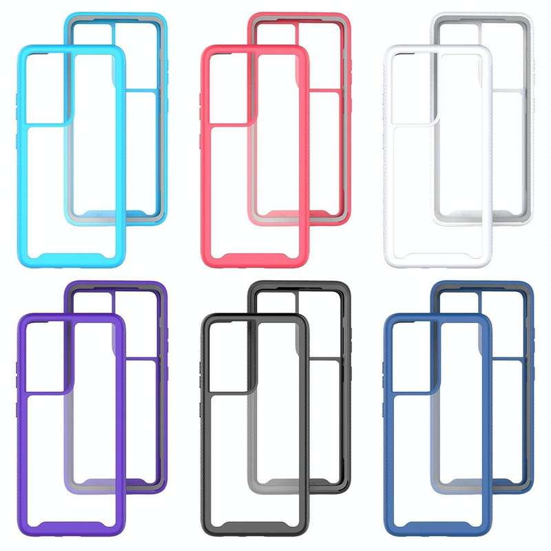 For Samsung Galaxy S21 Ultra 5G Starry Sky Solid Color Series Shockproof PC + TPU Protective Case...