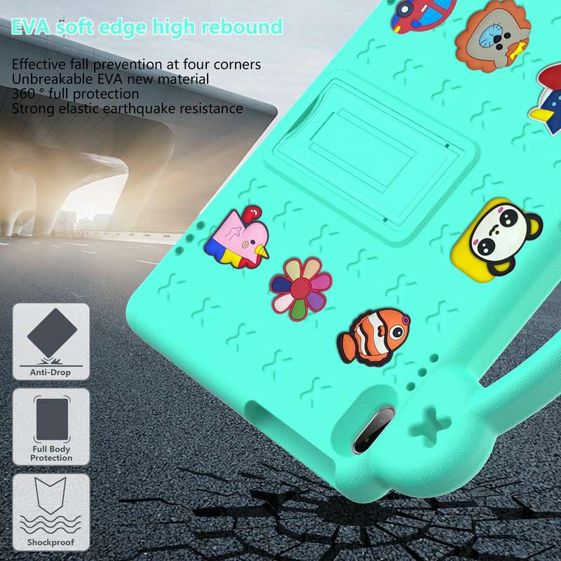 For Lenovo Tab M10 X605 / X505 / Tab P10 X705 Handle Kickstand Children EVA Shockproof Tablet Cas...