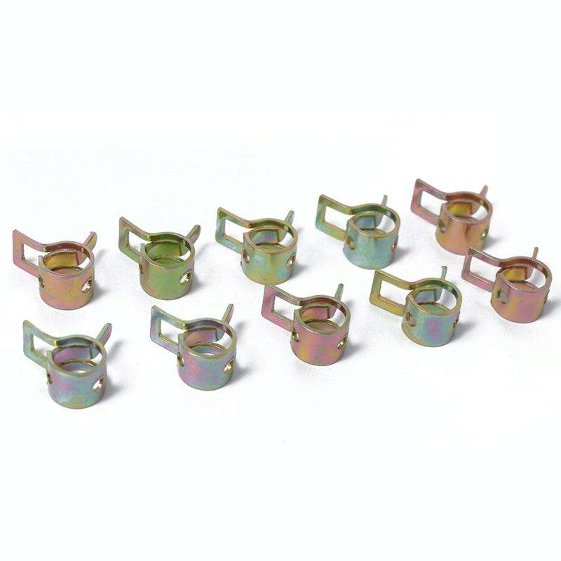 10 PCS 12mm Car Spring Clip Fuel Line Hose Clip Water Pipe Air Tube Clamp Fastener