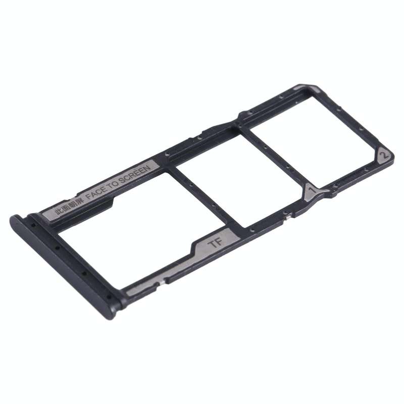 For Xiaomi Poco C65 SIM Card Tray + SIM Card Tray + Micro SD Card Tray (Black)