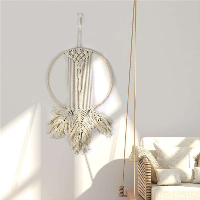 10 PCS Bamboo Circle Fan Frame Dream Catcher Making Circle Material, Size: 13cm(With 6mm Hole)
