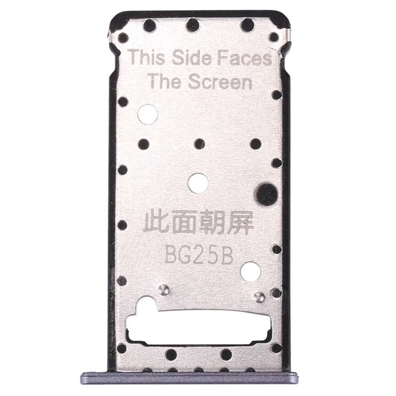 For Huawei Enjoy 7 Plus / Y7 Prime SIM Card Tray & SIM / Micro SD Card Tray(Grey)