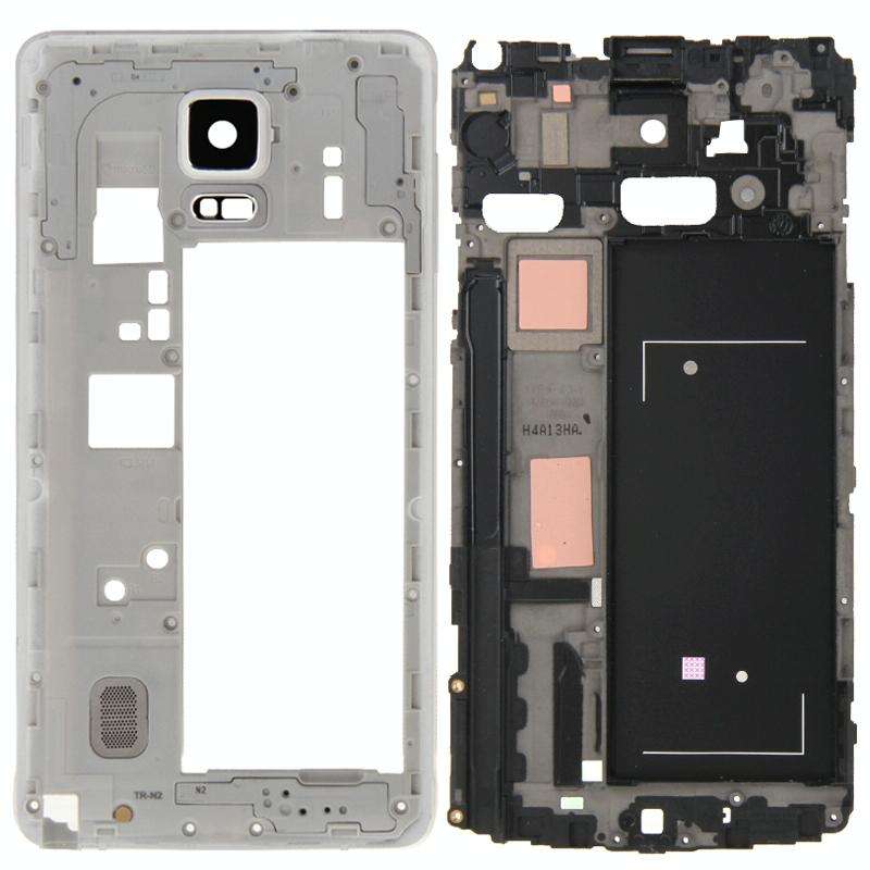 For Galaxy Note 4 / N910V Full Housing Cover (Front Housing LCD Frame Bezel Plate + Middle Frame ...