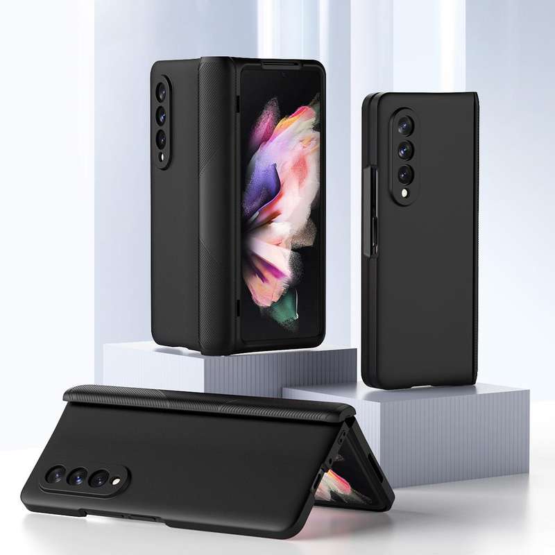For Samsung Galaxy Z Fold3 5G 360 Full Body Armor Hinge Flip Phone Case(Black)