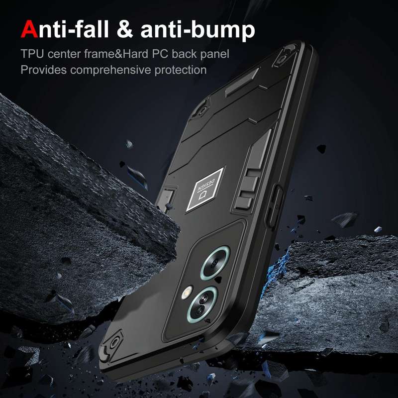 For OPPO A79 5G 2 in 1 Shockproof Phone Case(Black)