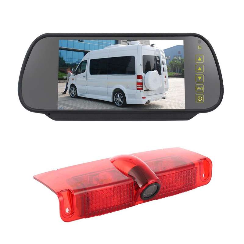 PZ478 Car Waterproof 170 Degree Brake Light View Camera + 7 inch Rearview Monitor for Chevrolet E...