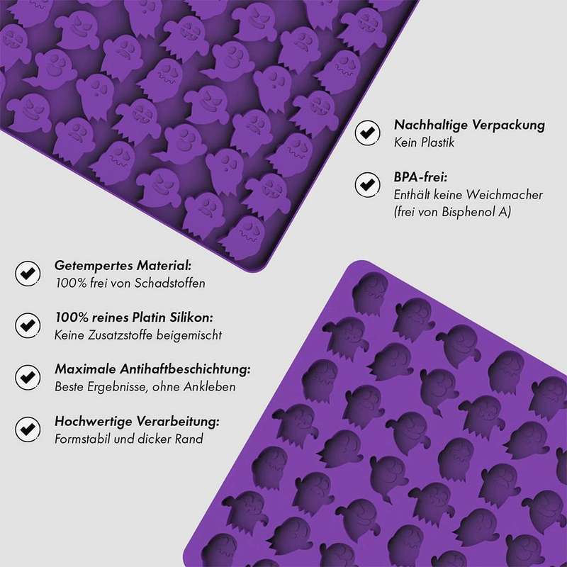 Mini Cartoon Animal Cookie Silicone Baking Mould(Ghostly Purple)