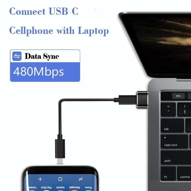 2 PCS USB-C / Type-C Female to USB 2.0 Male Adapter, Support Charging & Transmission
