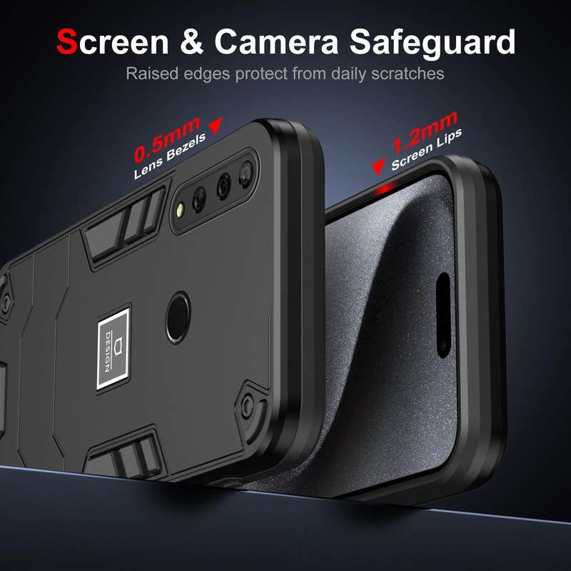For Huawei Y9 Prime 2019 2 in 1 Shockproof Phone Case(Black)
