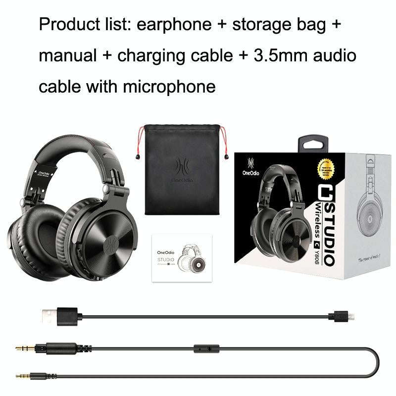 OneOdio PRO-C Bilateral Stereo Pluggable Over-Ear Wireless Bluetooth Monitor Headset(Black)
