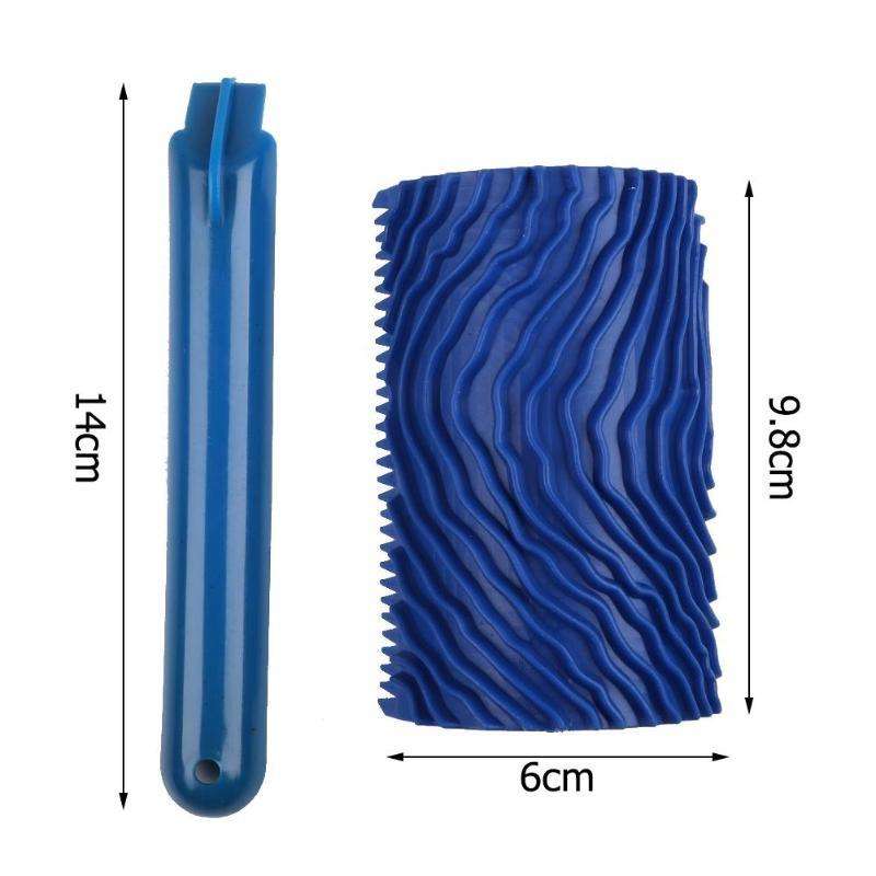 ZZ0033 Plastic Handle Wood Grain Brush Wall with Imitation Wood Embossed Wall Art Brush