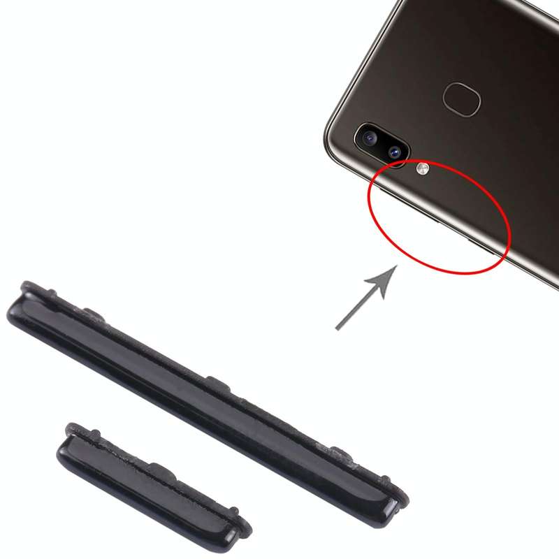For Samsung Galaxy A30s SM-A307 10pcs Power Button + Volume Control Button(Black)