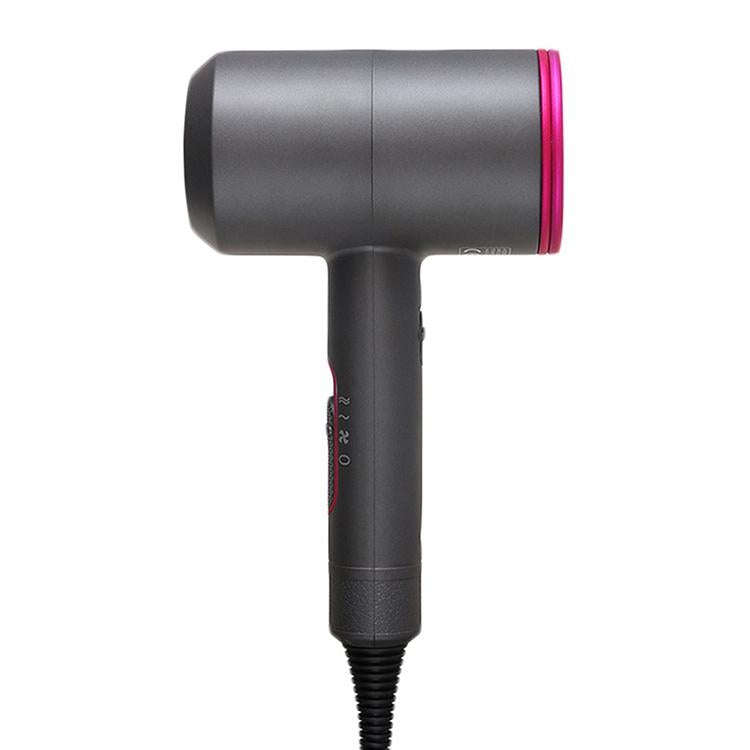 High-power 2000W Anionic Cold Hot Air Constant Temperature Hair Dryer, EU Plug(Red + Grey)